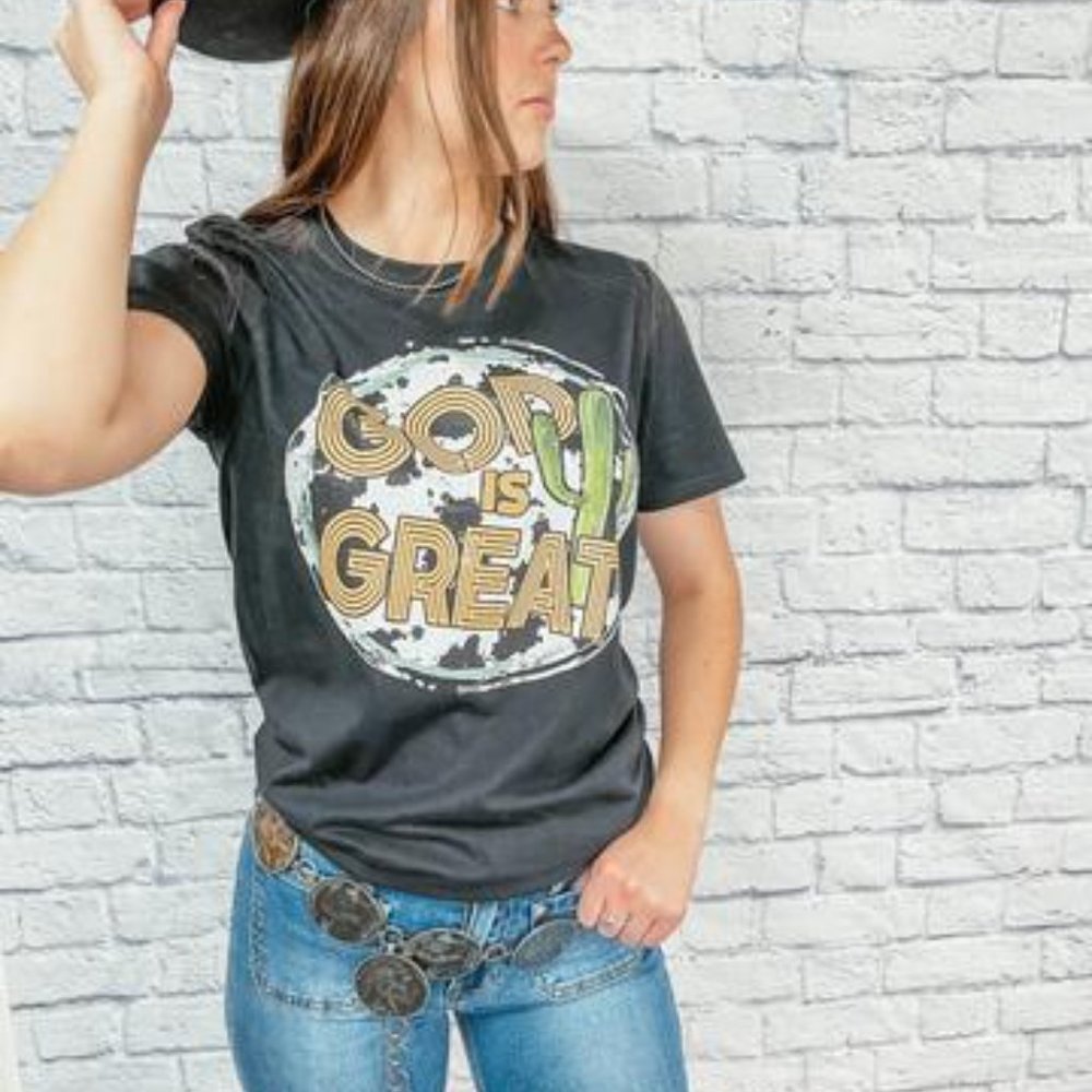 GOD IS GREAT Handmade Graphic Tee - Picture 4 of 6